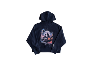 HOODIE CROP 400gsm blue FULL MOON